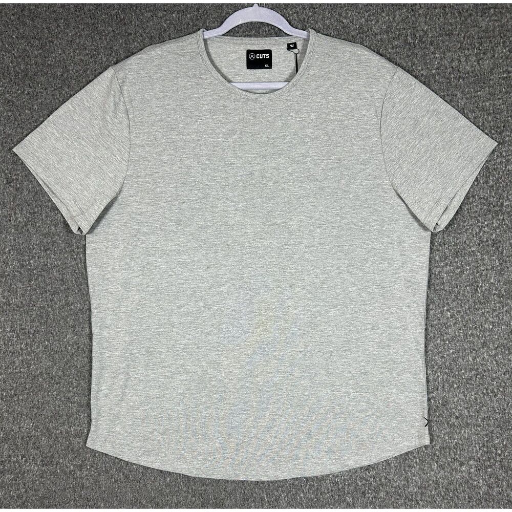 NWT Cuts Clothing Men's AO Curve-Hem Tee - Heather Grey XXL